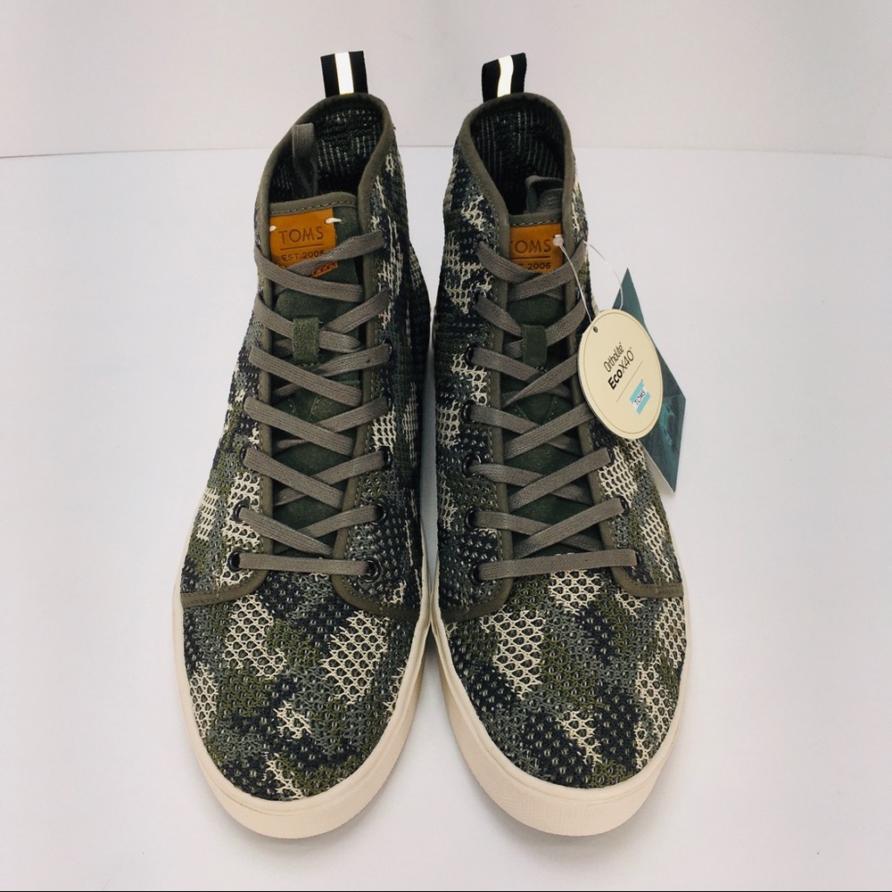 TOMS Trvl Lite Dusty Olive Camo High Top Sneakers - Picture 4 of 14